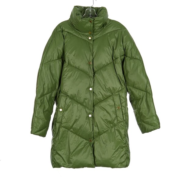 J.Crew Villa Puffer Coat with PrimaLoft in Utility Green Women's Medium - Picture 2 of 9